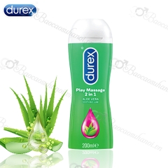 Gel Bôi Trơn Durex Play Massage 2 in 1 Aloe Vera Soothing Lube Nha Đam 200ml