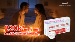 Bao Cao Su Sagami original 0.02mm Siêu Mỏng Non Latex Hộp 6 Chiếc