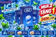 Bao Cao Su OLO ICE Tinh Chất Bạc Hà Mát Lạnh Hộp 8 Chiếc