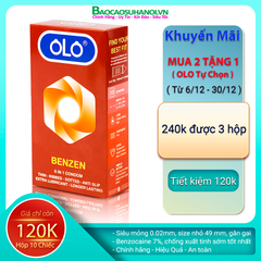BAO CAO SU OLO BENZEN 6 IN 1 SIZE NHỎ 49 MM CHỐNG XUẤT TINH SỚM