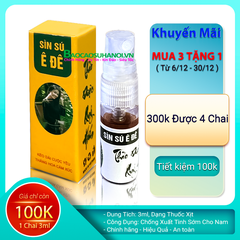 Chai Xịt Sìn Sú Ê Đê Dạng Nước 3ml Thảo Dược Chống Xuất Tinh Sớm