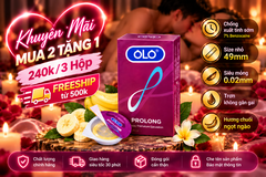 Bao Cao Su OLO Prolong Trơn, Size nhỏ 49mm, Chống Xuất Tinh Sớm Hộp 8 Chiếc