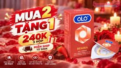 Bao Cao Su OLO Benzen 6 In 1 Gân Gai Nhỏ Size 49mm, Chống Xuất Tinh Sớm Hộp 8 Chiếc