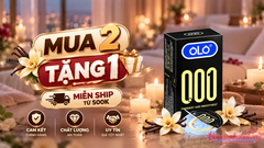 Bao Cao Su OLO 0.01 Size 52mm Siêu Mỏng, Hương vani Hộp 8 Chiếc