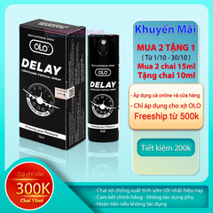 Chai Xịt OLO Delay Lidocaine Spray 15ml Chống Xuất Tinh Sớm Cho Nam Hiệu Quả Nhất