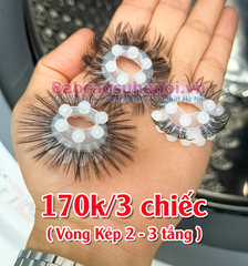 Vòng Đeo Silicon Lông Ngựa Màu Đen 2 Tầng