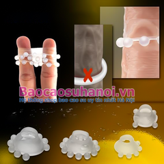 Vòng Silicon Có Bi Màu Trắng Siêu Mềm Chống Tuột