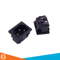 Jack Cắm Âm Nối Nguồn, Ổ Cắm Nguồn 3 Chân 220VAC-10A | Linh kiện 3M