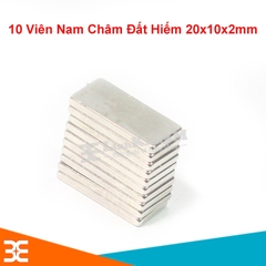 Bộ 10 Viên Nam Châm Đất Hiếm 20x10x2mm