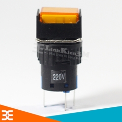 Nút nhấn giữ vuông LA16-11DZ 220VAC có đèn báo hiệu