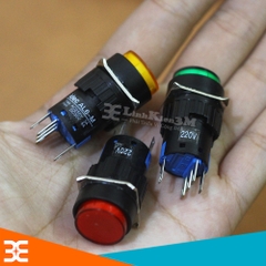 Nút nhấn nhả AL6-M/LA16Y-11D 220VAC có đèn báo
