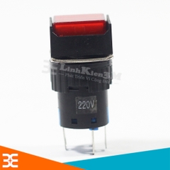 Nút nhấn nhả vuông LA16F-11D 220VAC có đèn báo
