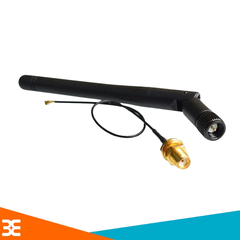 Ăng ten WiFi 2.4Ghz 3dBi đầu SMA đực kèm cáp RF Ipex 10cm