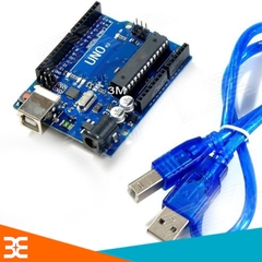 Kit Arduino Uno R3 Chíp Cắm Atmega328P Tặng Cáp Kết Nối Trị Giá 15K