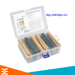 Bộ Điện Trở 1/4W – 130 Giá Trị Từ 1 Ohm Đến 3M Ohm (Sai Số 1%, 5 Vòng Màu)