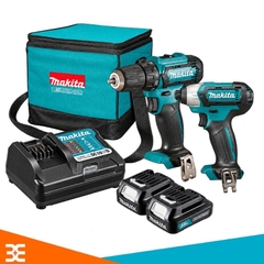 Bộ máy khoan vặn vít dùng pin Makita CLX224S 12V (gồm Pin+ Sạc)