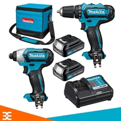 Bộ máy khoan vặn vít dùng pin Makita CLX224S 12V (gồm Pin+ Sạc)