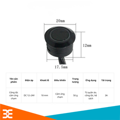 Cảm Biến Chạm 12V 24V DC 3 Chế Độ ON - OFF - Dimmer Tăng Giảm Ánh Sáng