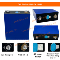 Cell Pin LiFePO4 280Ah 3.2V – Pin Lưu Trữ Năng Lượng Mặt Trời, Xe Điện