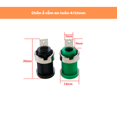 Chân cắm an toàn phi 4/12mm