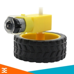 Combo Động Cơ Giảm Tốc Vàng 3V-9V + Bánh Xe
