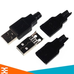 Đầu Jack Cổng USB A Đực 4P + Vỏ