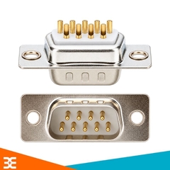 Đầu Nối DB9 Đực 9 Chân Mạ Vàng 2 Hàng Hàn Nối Dây