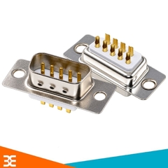 Đầu Nối DB9 Đực 9 Chân Mạ Vàng 2 Hàng Hàn Nối Dây