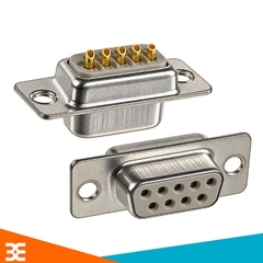 Đầu Nối DB9 Cái 9 Chân Mạ Vàng 2 Hàng Hàn Nối Dây
