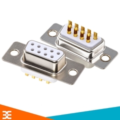 Đầu Nối DB9 Cái 9 Chân Mạ Vàng 2 Hàng Hàn Nối Dây