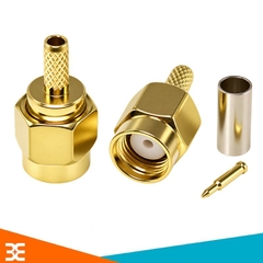 Đầu Nối SMA RF Đồng Trục Hàn Cáp RG174/RG316