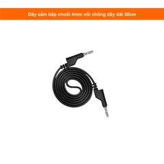 Dây cắm bắp chuối 4mm, nối chồng dây dài 50cm, dây nối thiết bị lắp ráp mạch điện
