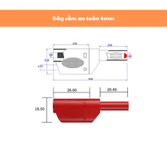 Dây cắm chân đế an toàn 4mm