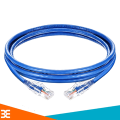Dây Cáp Mạng CAT5E Bấm Sẵn Màu Xanh Dương Dài 1m