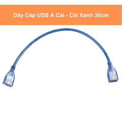 Dây cáp USB type A xanh dương 30cm cổng usb B, mini, micro, type c