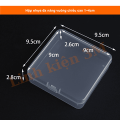 Hộp nhựa đa năng vuông cao 1~4cm | Linh kiện 3M