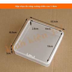 Hộp nhựa đa năng vuông cao 1~4cm | Linh kiện 3M