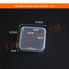 Hộp nhựa đa năng vuông cao 1~4cm | Linh kiện 3M