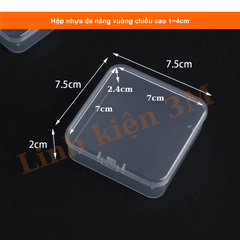 Hộp nhựa đa năng vuông cao 1~4cm | Linh kiện 3M