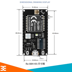 Kit phát triển LoraWan SoC ASR6601 433MHz Ra-08 Development Board Ai-Thinker
