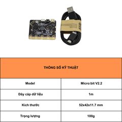 Mạch học lập trình , vi điều khiển STEM cho trẻ em Micro:bit V2.2