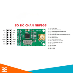 Mạch Thu Phát Sóng NRF905 (PTR8000 +)  Băng Tần 433/868/915MHz