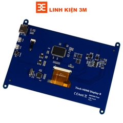 Màn Hình Raspberry 7 Inch HD 1024x600 Cảm Ứng Điện Dung - Tặng Đĩa, Cáp HDMI, Cáp USB