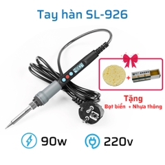 Mỏ hàn thiếc điều chỉnh nhiệt độ SL926 220V 90W tặng bọt biển, nhựa thông hàn linh kiện điện tử