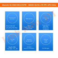 Module 4G SIMCOM A7670C LTE Cat 1 UART | Linh kiện 3M