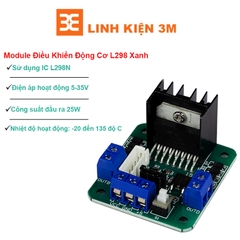 Module Điều Khiển Động Cơ L298 Xanh