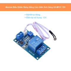 Module XH-M131 điều khiển relay bằng cảm biến ánh sáng 12V