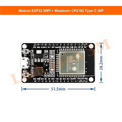 Module ESP32 WIFI + Bluetooth CP2102 Type-C – Module WiFi 30 chân chuẩn Type-C | Linh kiện 3M