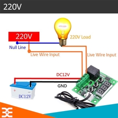 Combo bộ cảm biến nhiệt độ  W1209+Nguồn 12v-2A+Quạt 12v-8x8x2,5Cm+Jack Nối Nguồn Cái