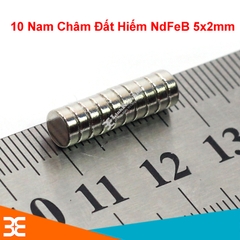 Bộ 10 Viên Nam Châm Đất Hiếm 5x2mm Không Lỗ